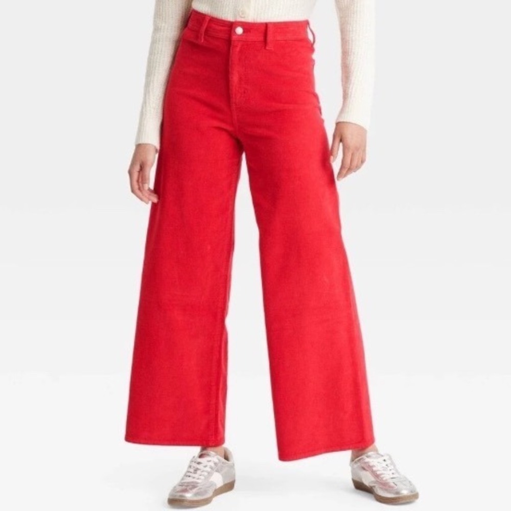 Universal Thread Sailor Wide Leg Jeans Womens 2 Red New With Tags